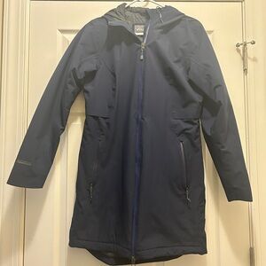 Eddie Bauer Women's Cloud Cap Stretch Insulated Waterproof Trench Coat